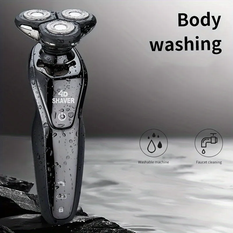 1 Set Electric 6-In-1 Shaver For Men, Dry & Wet 3D Men's Electric Shaver, Rechargeable Rotating Shaver, Father's Day Gift For Father, Man, Husband And Male Friend