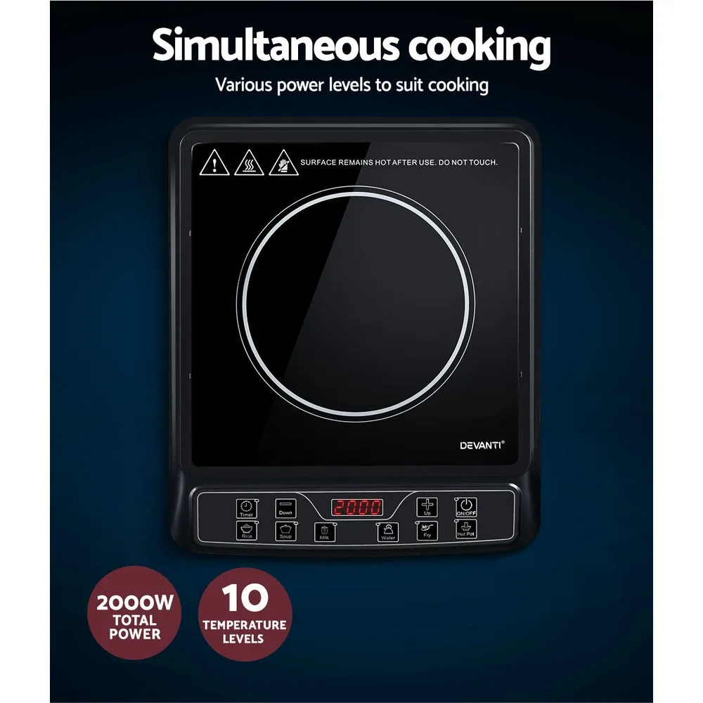 10-Level Single Burner Induction Cooktop, Portable - Devanti