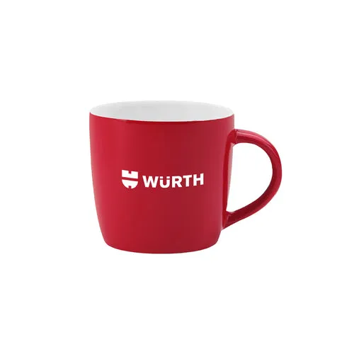 12 OZ MUG RED WHITE LOGO