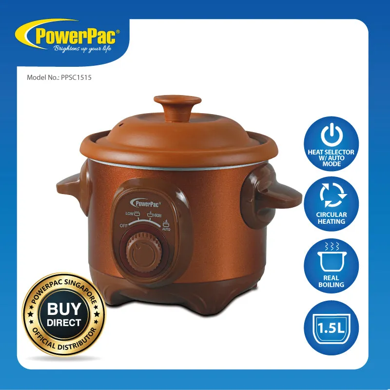 1.5L Slow Cooker with Ceramic Pot (PPSC1515)