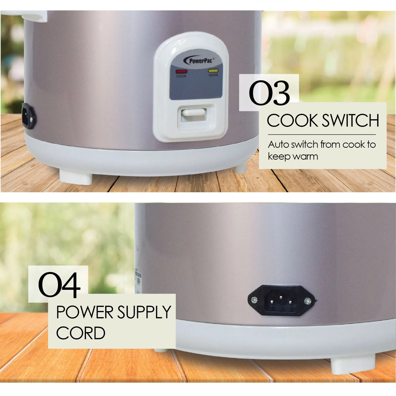 1.8L Rice Cooker with Steamer (PPRC68)