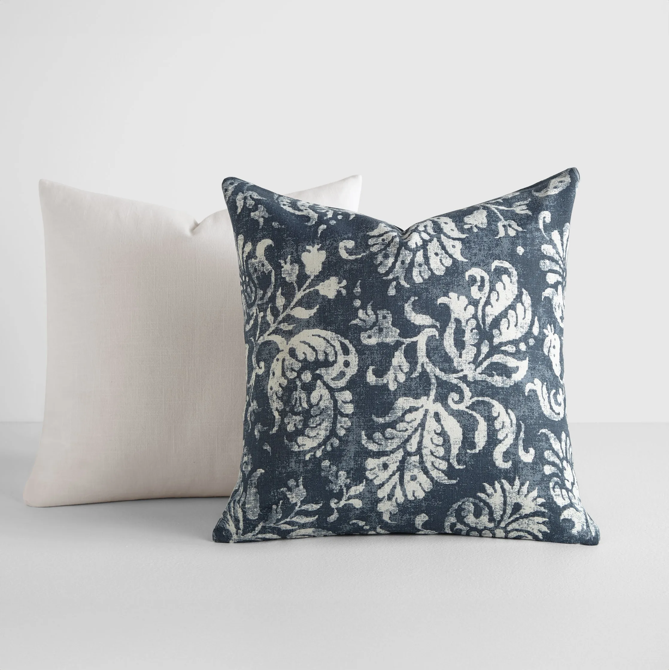 2-Pack Distressed Floral Décor Throw Pillows