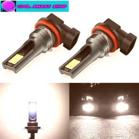 2Pcs H8 H11 LED Bulb H16 JP 9005 HB3 9006 HB4 Led Lamp Super Bright Car Fog Lights Day Driving Running Light 12V 6000K White