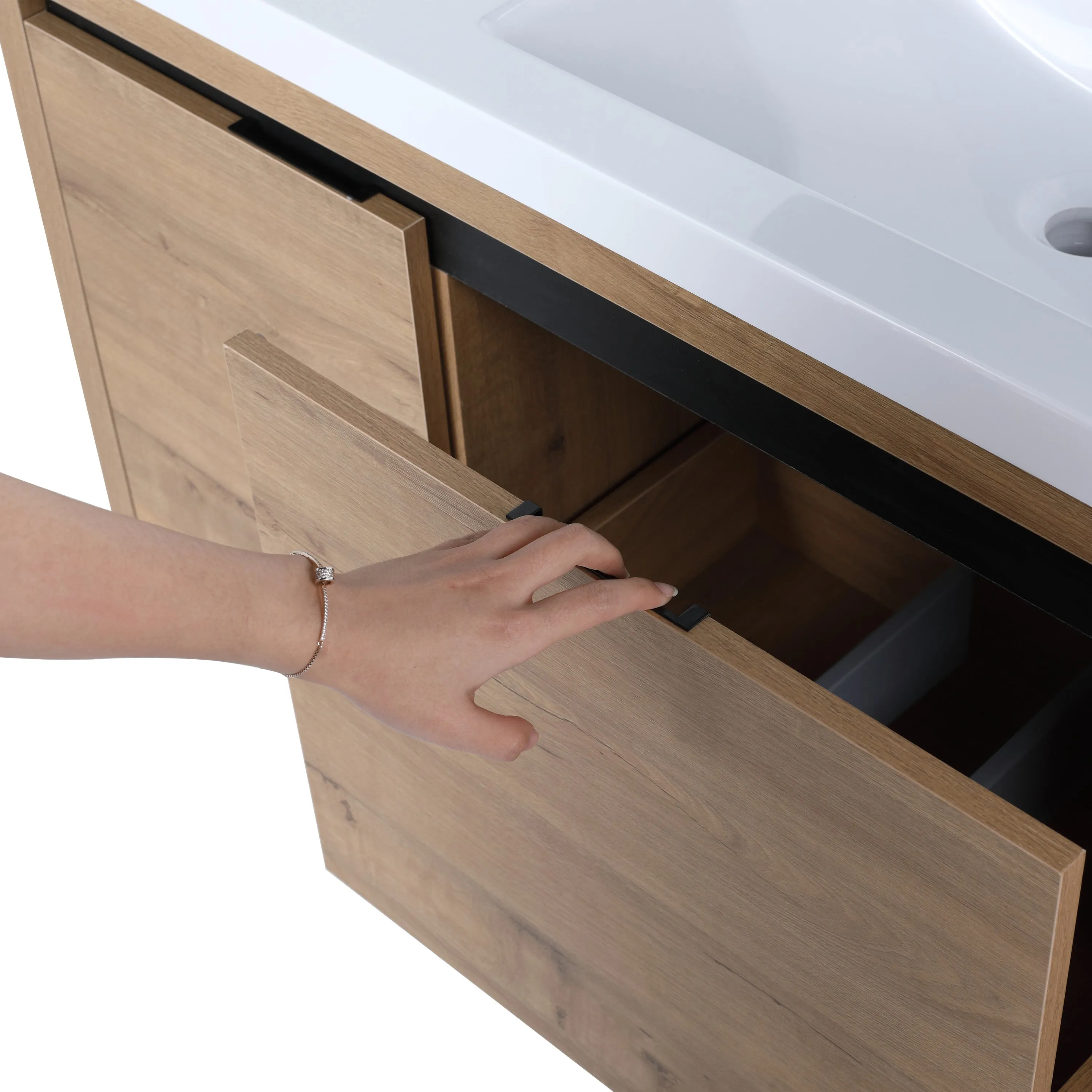 48 Inch Bathroom Cabinet With Sink - Oak