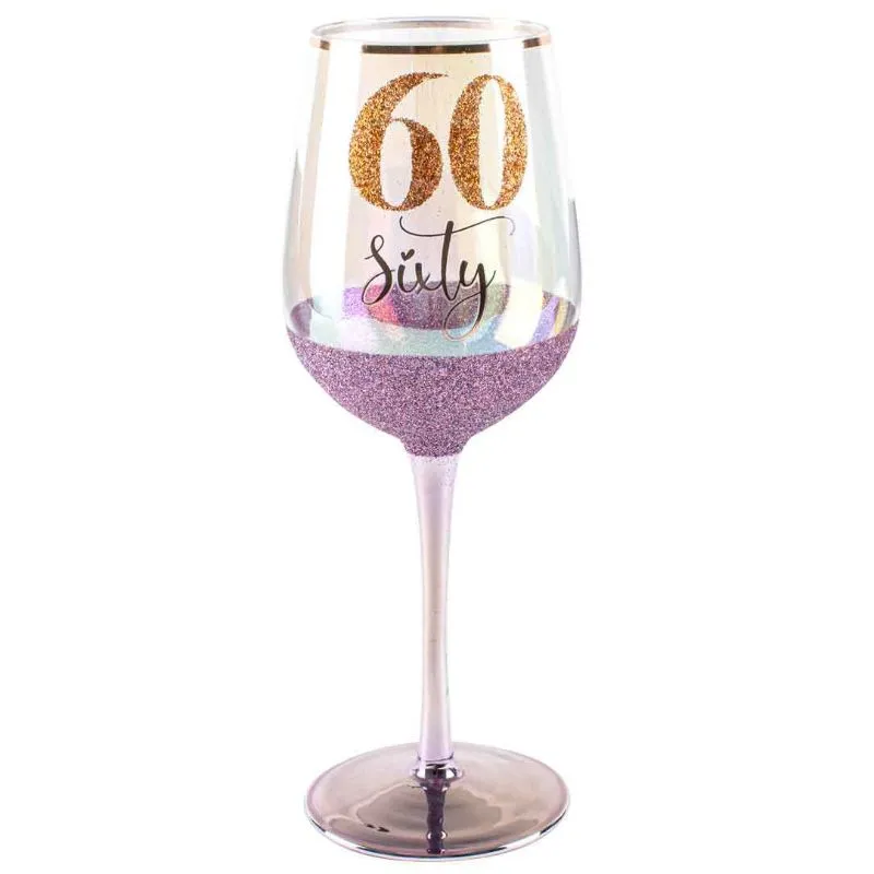 60 Glitterati Purple Wine Glass - 430ml