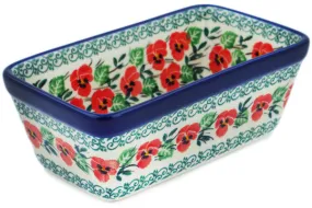 6" Mini loaf pan - Red Pansy