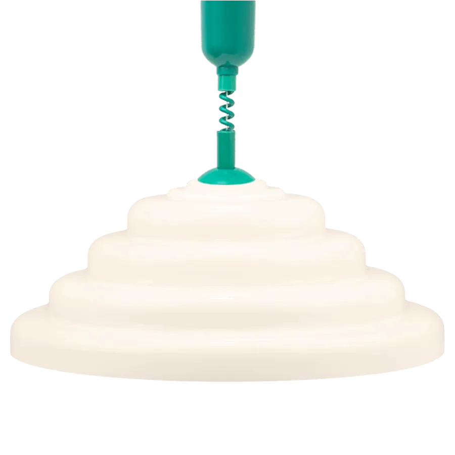 70s OPALINE RETRACTABLE CORD LIGHT