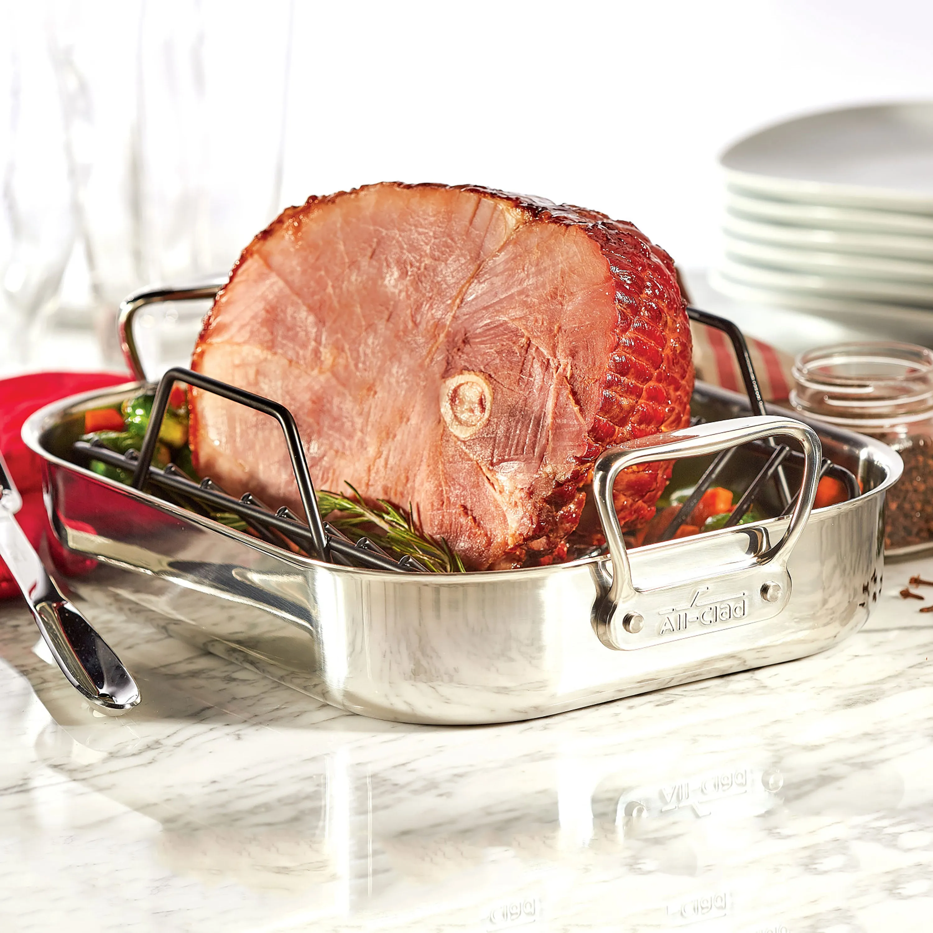 All-Clad 14" x 11" Roasting Pan with Rack