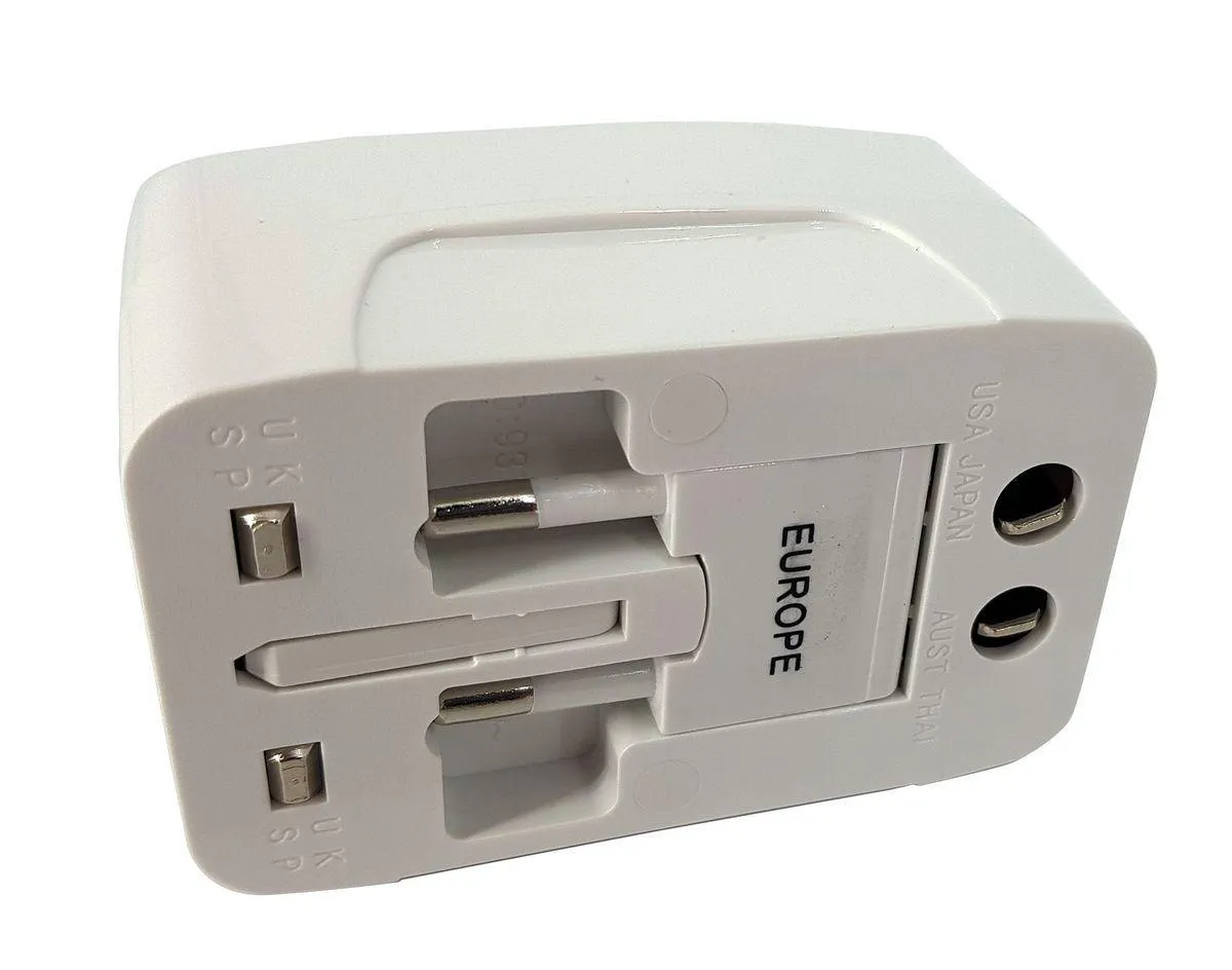 ANDOWL UNIVERSAL TRAVEL ADAPTOR 2A UK/USA/EURO/AUS