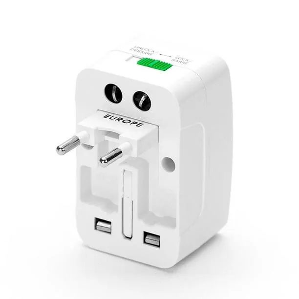 ANDOWL UNIVERSAL TRAVEL ADAPTOR 2A UK/USA/EURO/AUS