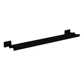 Aqua Plato Matte Black 24" Double Towel Bar