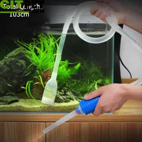 Aquarium Manual Cleaner Tool Siphon Gravel Suction Pipe Filter Fr Fish Tank Vacuum Water Change