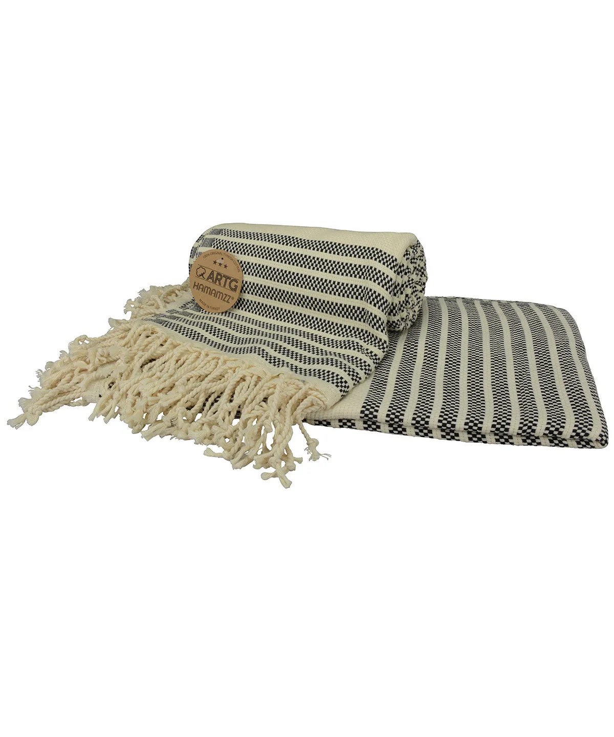 ARTG® Hamamzz® peshtemal towel | Petrol Blue/Cream