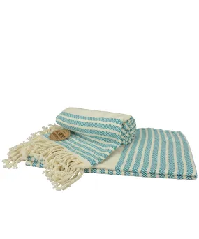 ARTG® Hamamzz® peshtemal towel | Petrol Blue/Cream