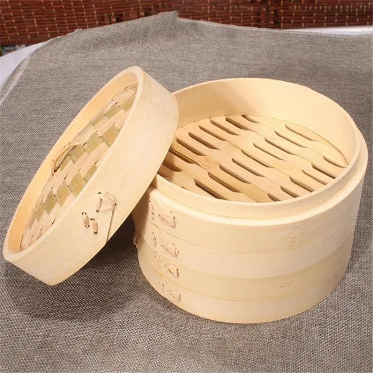 Artisan Bamboo Steamer Set for Perfectly Steamed Dumplings - Eco-Friendly Multi-Tier Cooking Solution