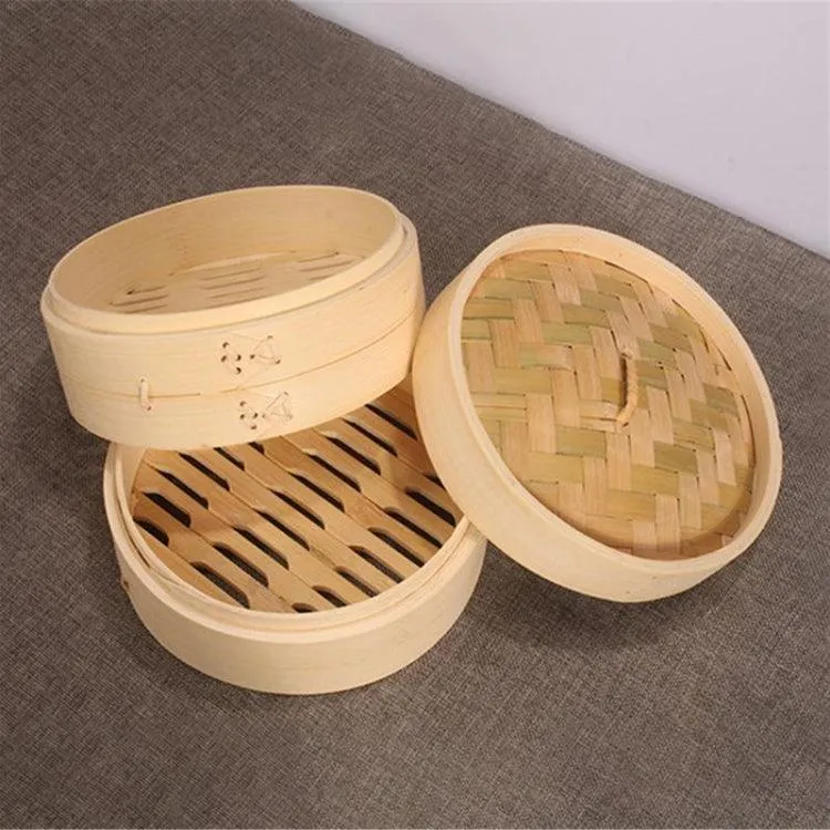 Artisan Bamboo Steamer Set for Perfectly Steamed Dumplings - Eco-Friendly Multi-Tier Cooking Solution