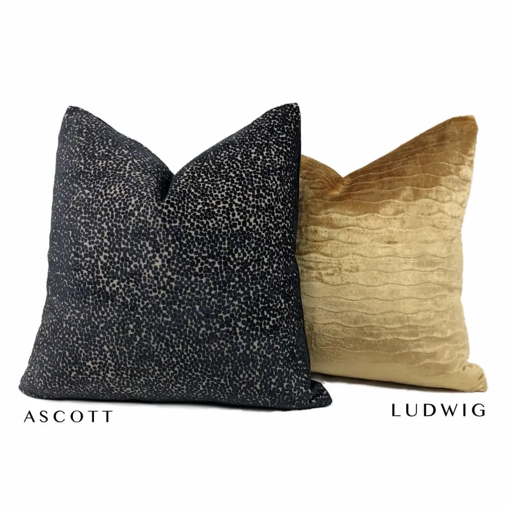 Ascott Black Abstract Cut Velvet Dots Pillow Cover