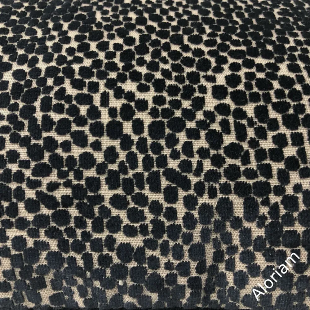 Ascott Black Abstract Cut Velvet Dots Pillow Cover