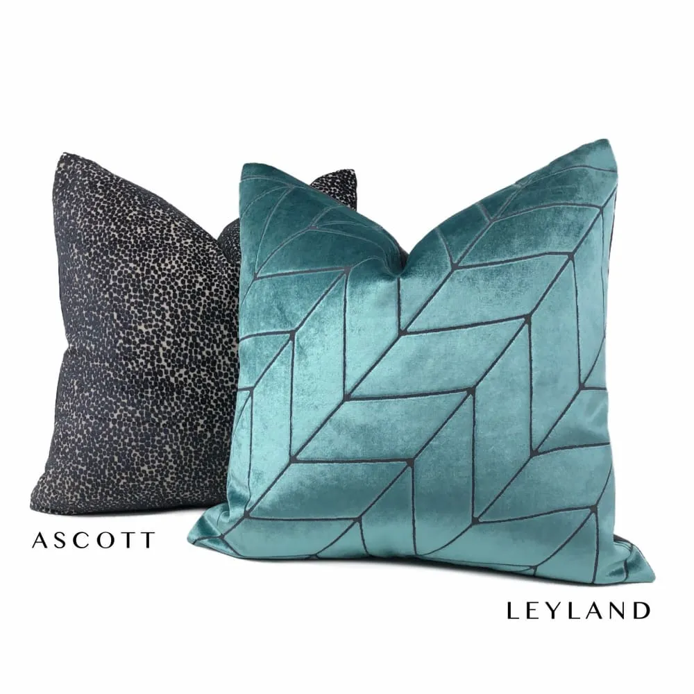 Ascott Black Abstract Cut Velvet Dots Pillow Cover