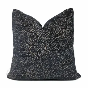 Ascott Black Abstract Cut Velvet Dots Pillow Cover