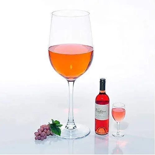 Ash & Roh Wine Glass - Ideal for White or Red Wine Party Glass, Whisky Glass, Clear Glass, 400 ml, Set of 2