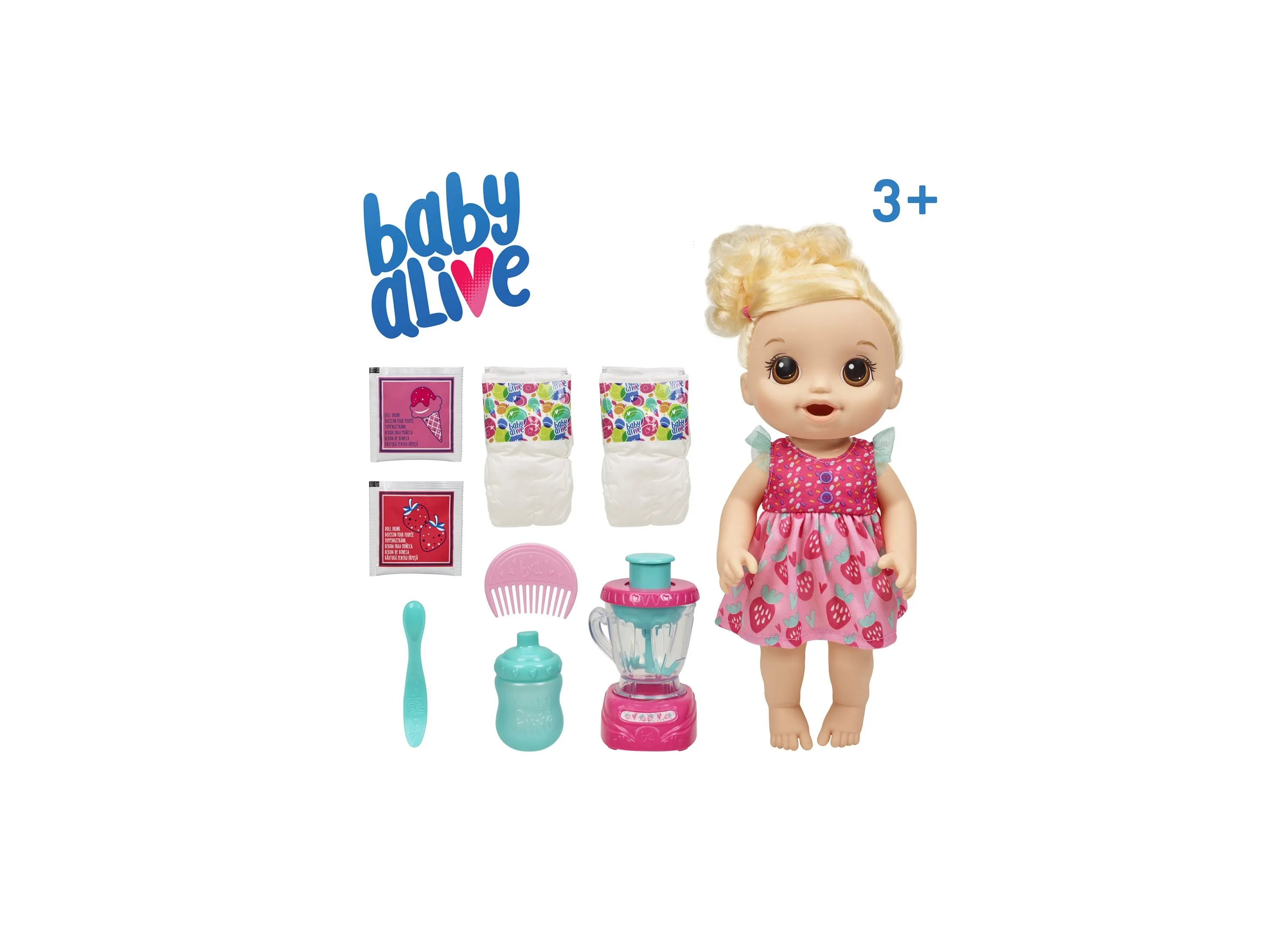 Baby Alive Magical Mixer Baby Doll - Strawberry Shake