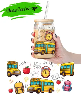 Back to School Wrap for 16/20 oz Cups - UV DTF or Sublimation (SHIPS IN 3-7 BUS DAYS)