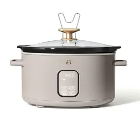 Beautiful 19459 6 Qt Programmable Slow Cooker, Porcini Taupe by Drew Barrymore