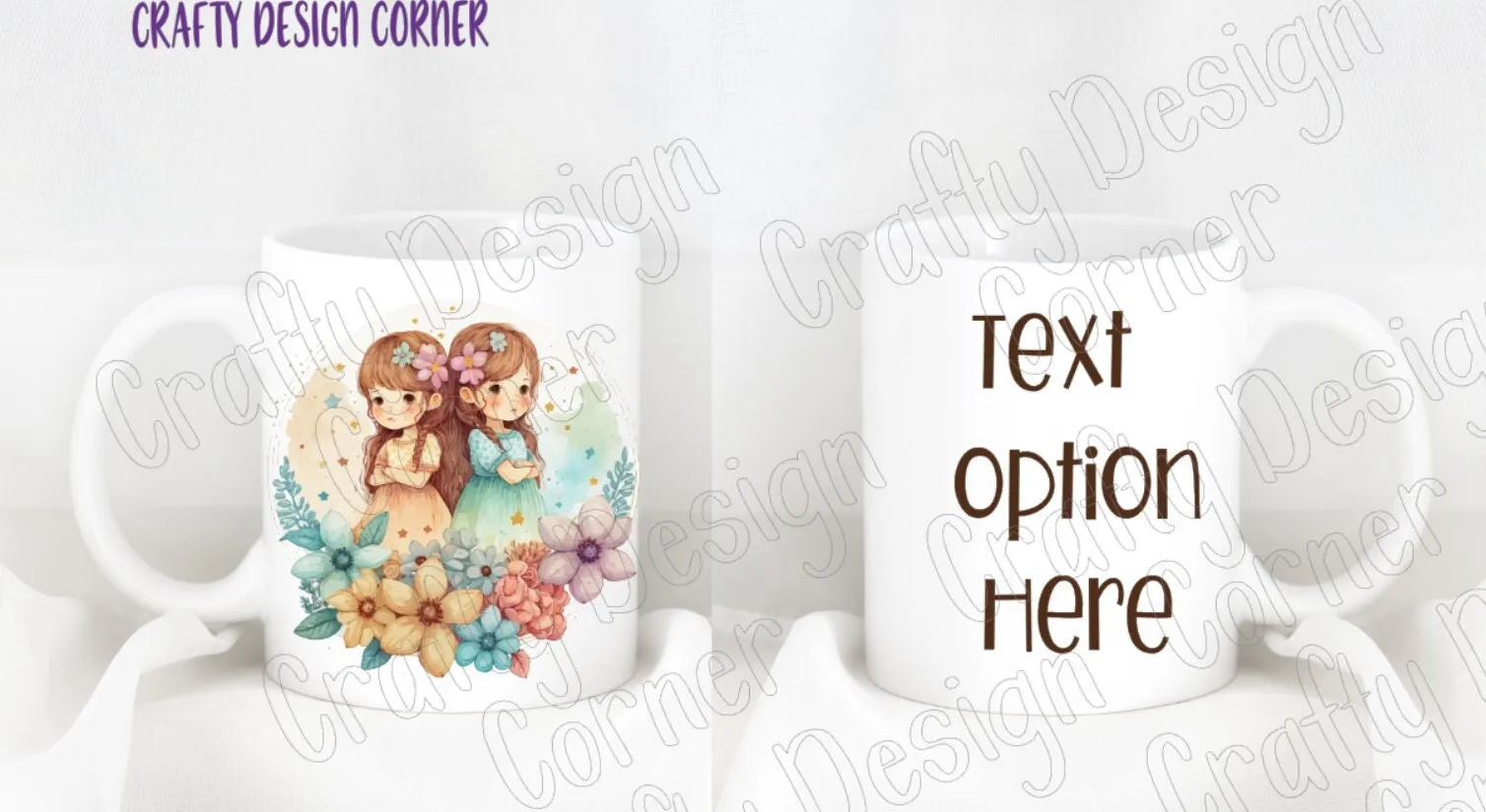 BFF in Flowers Mug