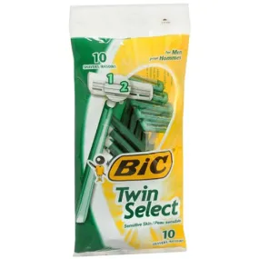 BIC - Twin Select Sensitive for Men Disposable Shaver - 10 Shavers