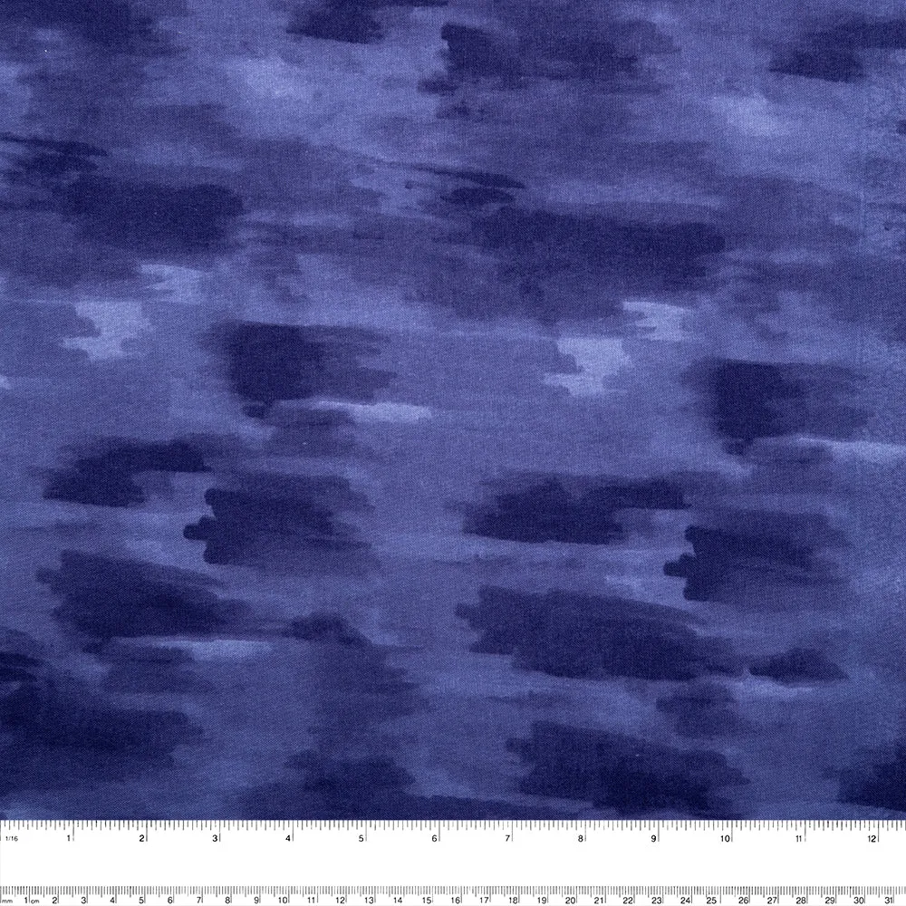 Blenders Cotton Print - Brush stroke - Navy