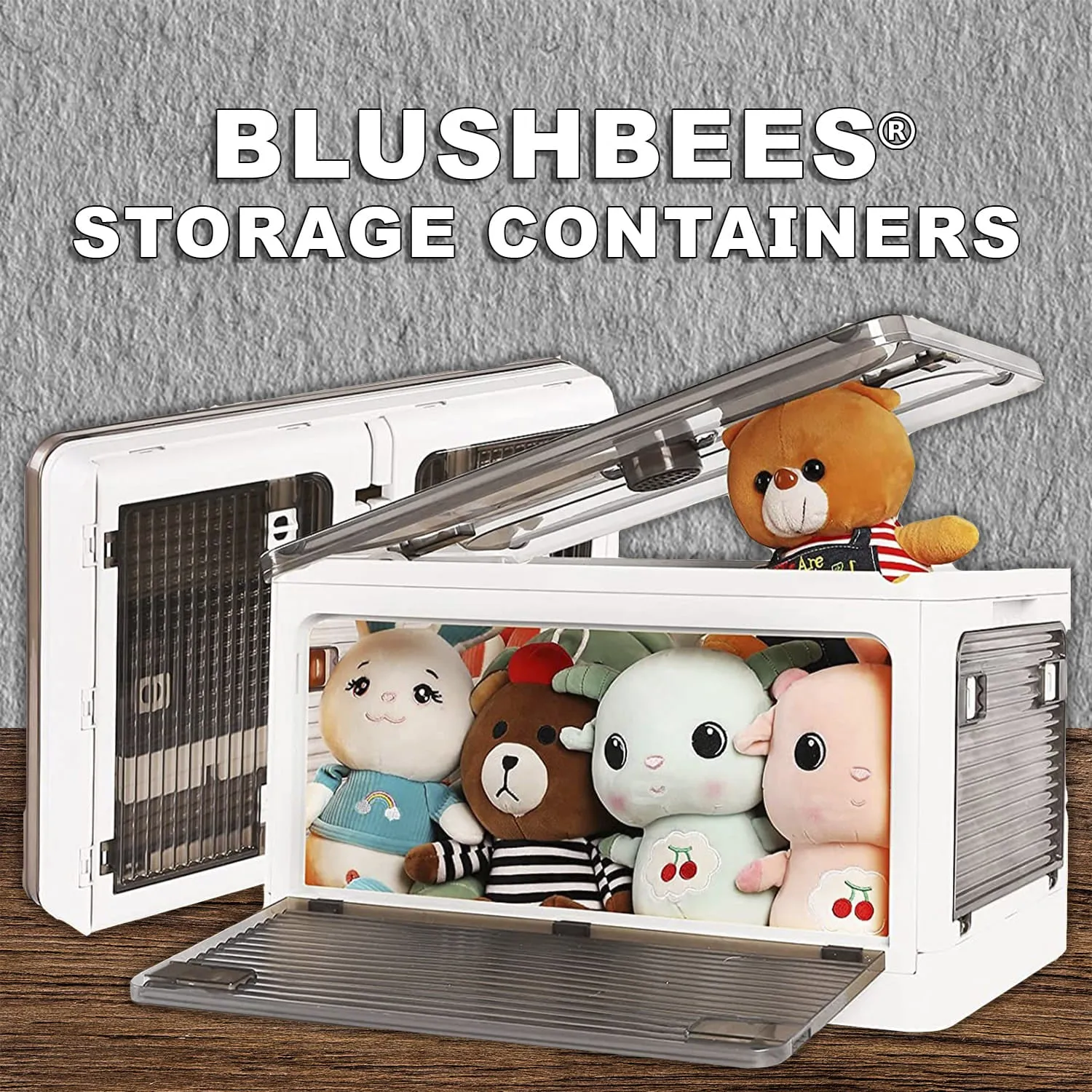 BlushBees® Storage Containers, For Clothes, Blankets, Kitchen Items, with 4 Wheels