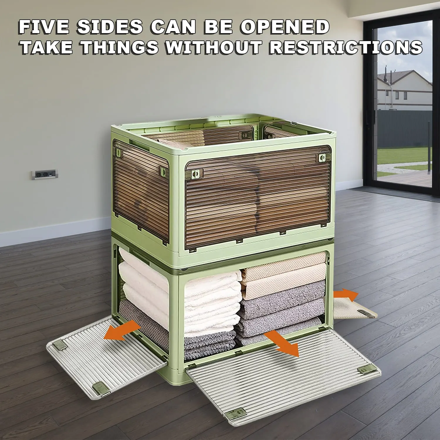 BlushBees® Storage Containers, For Clothes, Blankets, Kitchen Items, with 4 Wheels