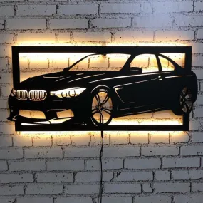 BMW Car Led Sign Cars Fan Wall Deocr