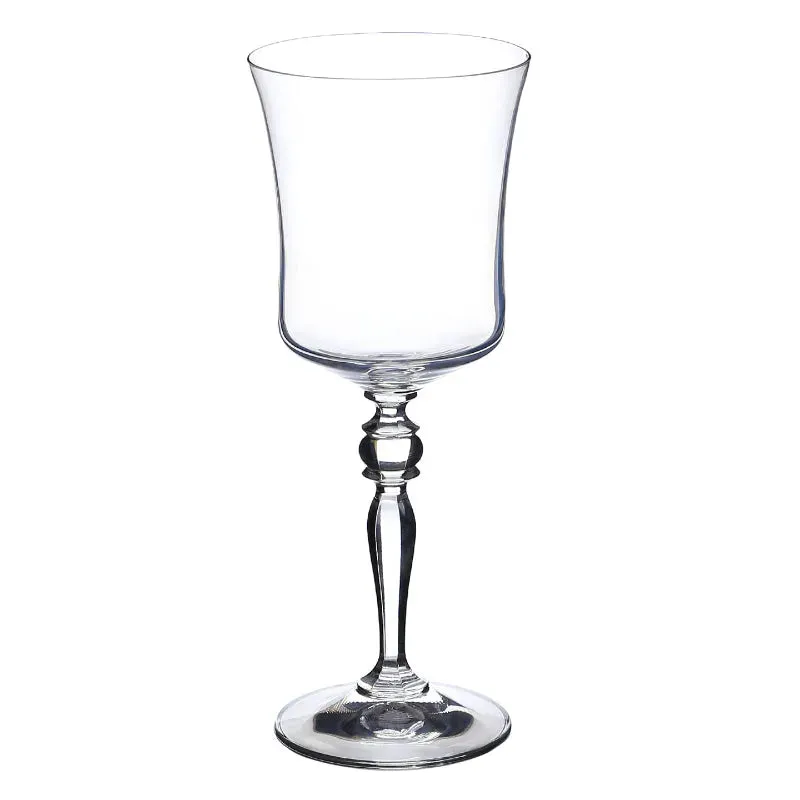 Bohemia Grace Wine Glass Clear Lead Free Crystal Stemware | Set of 6 | 3 x 9 inches | 300ml