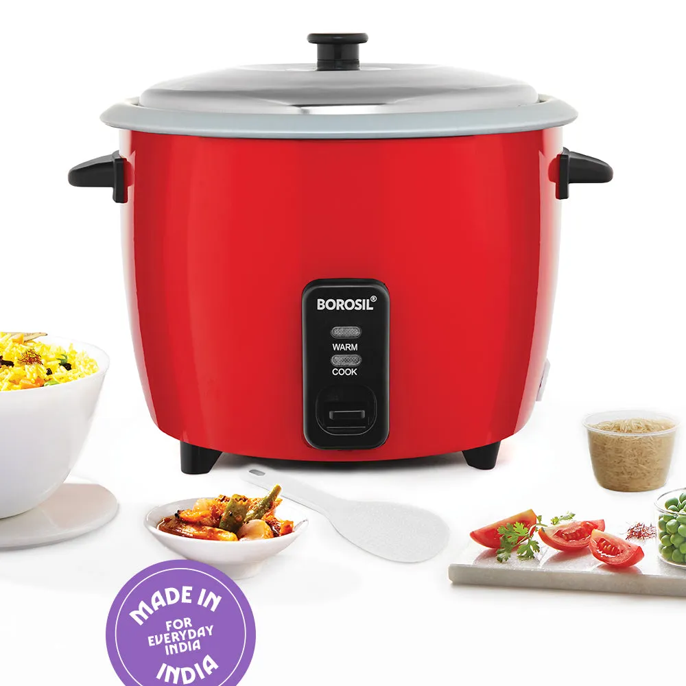 Borosil Pronto Electric Rice Cooker, 1.8L