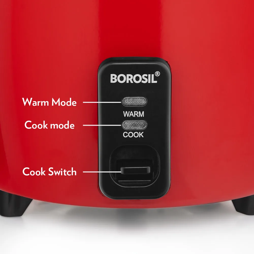 Borosil Pronto Electric Rice Cooker, 1.8L