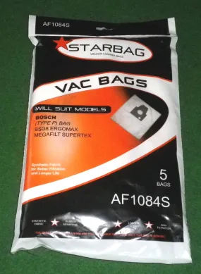 Bosch BSG8 Series Type P Synthetic High Filtration Vacuum Cleaner Bags - Part # AF1084S