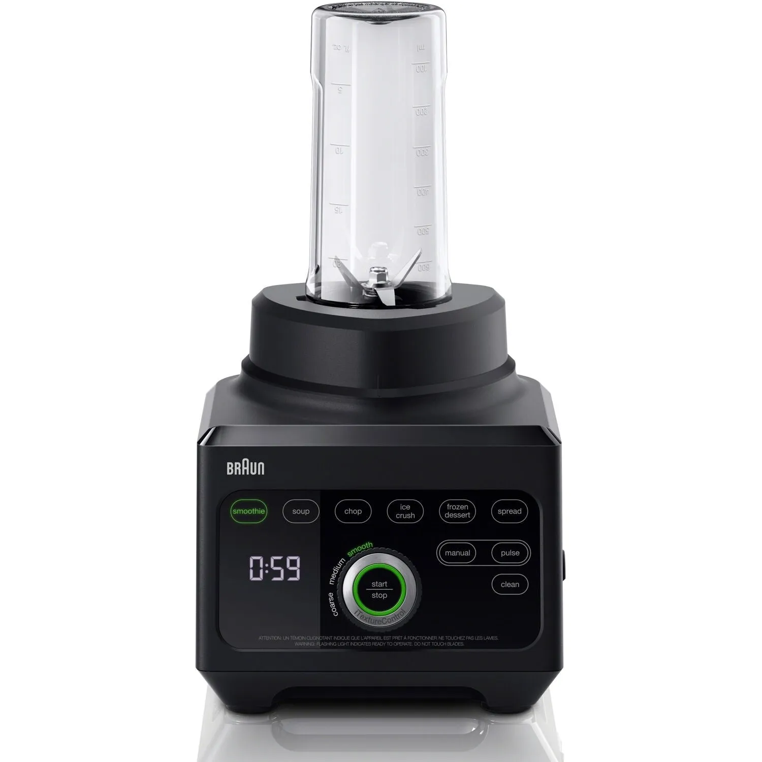 Braun TriForce Power Blender 1600 Watts, 18 Food Programs with Accessories in Black (JB9041BK)