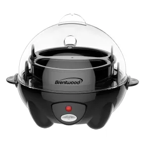 Brentwood TS-1045BK Electric 7 Egg Cooker with Auto Shut Off, Black