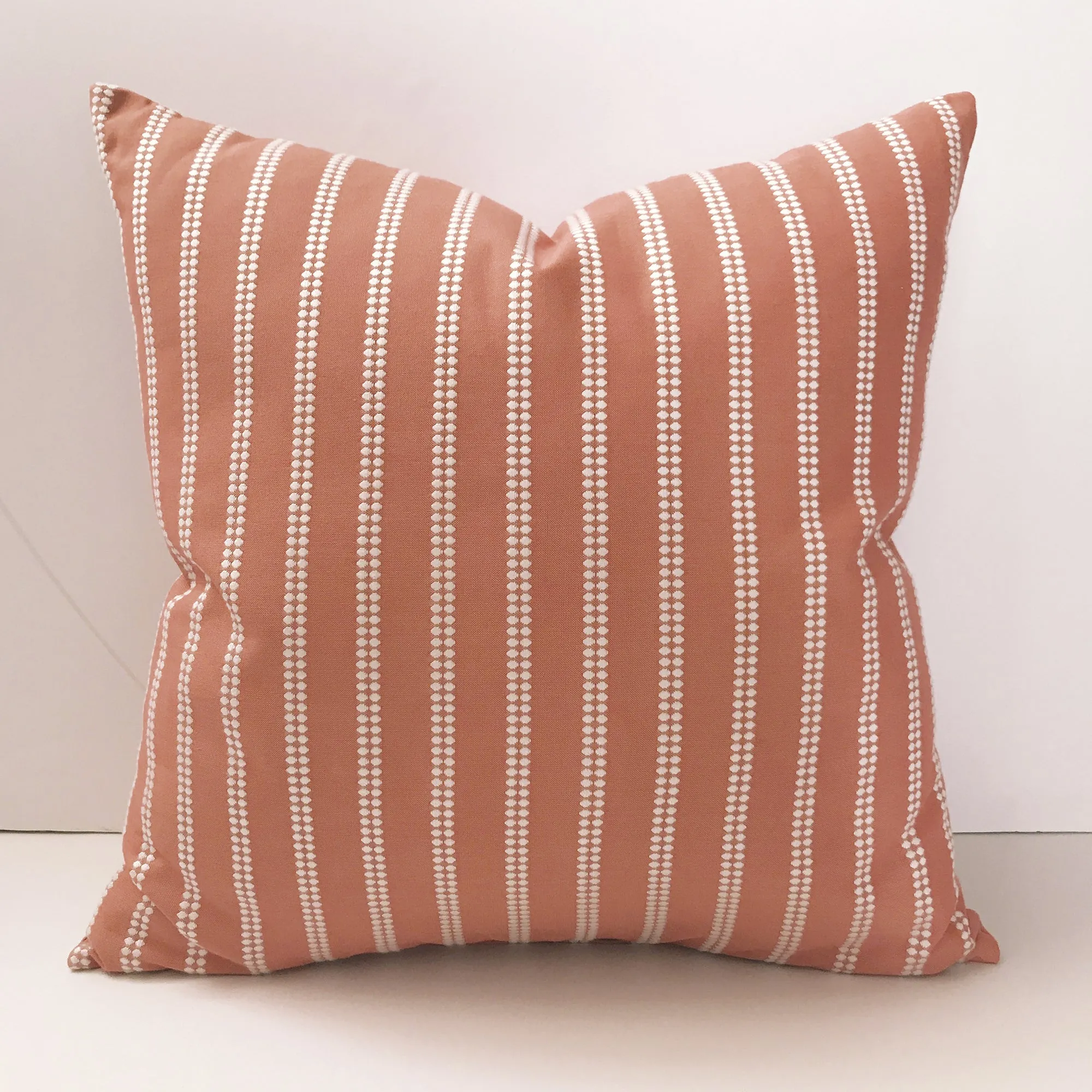 Bright Orange Tribal Stripe Throw Pillow Cover 24x24