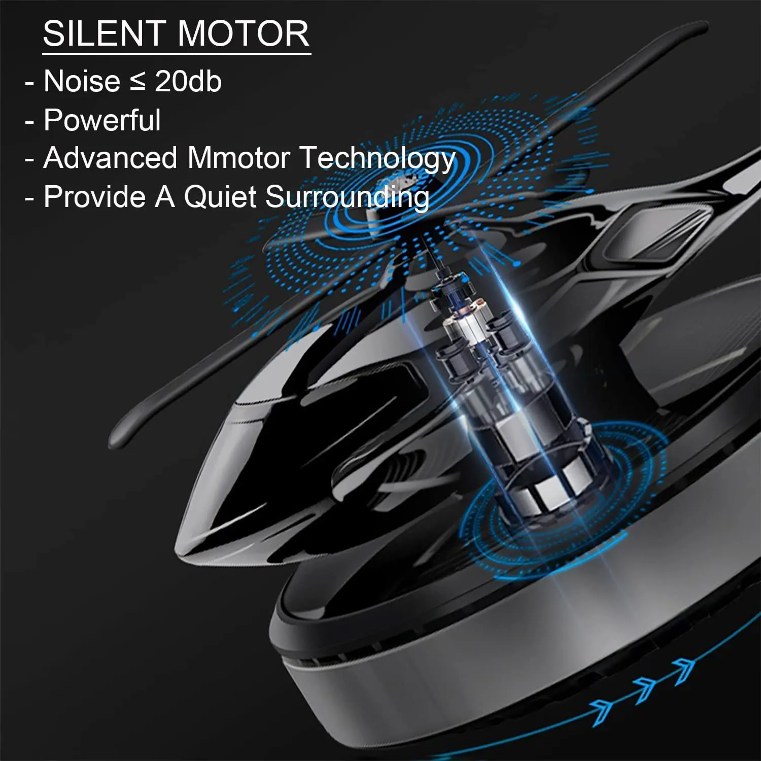 Car Air Freshener, Helicopter Solar Energy Rotating Aromatherapy Aviation Al Alloy Diffuser