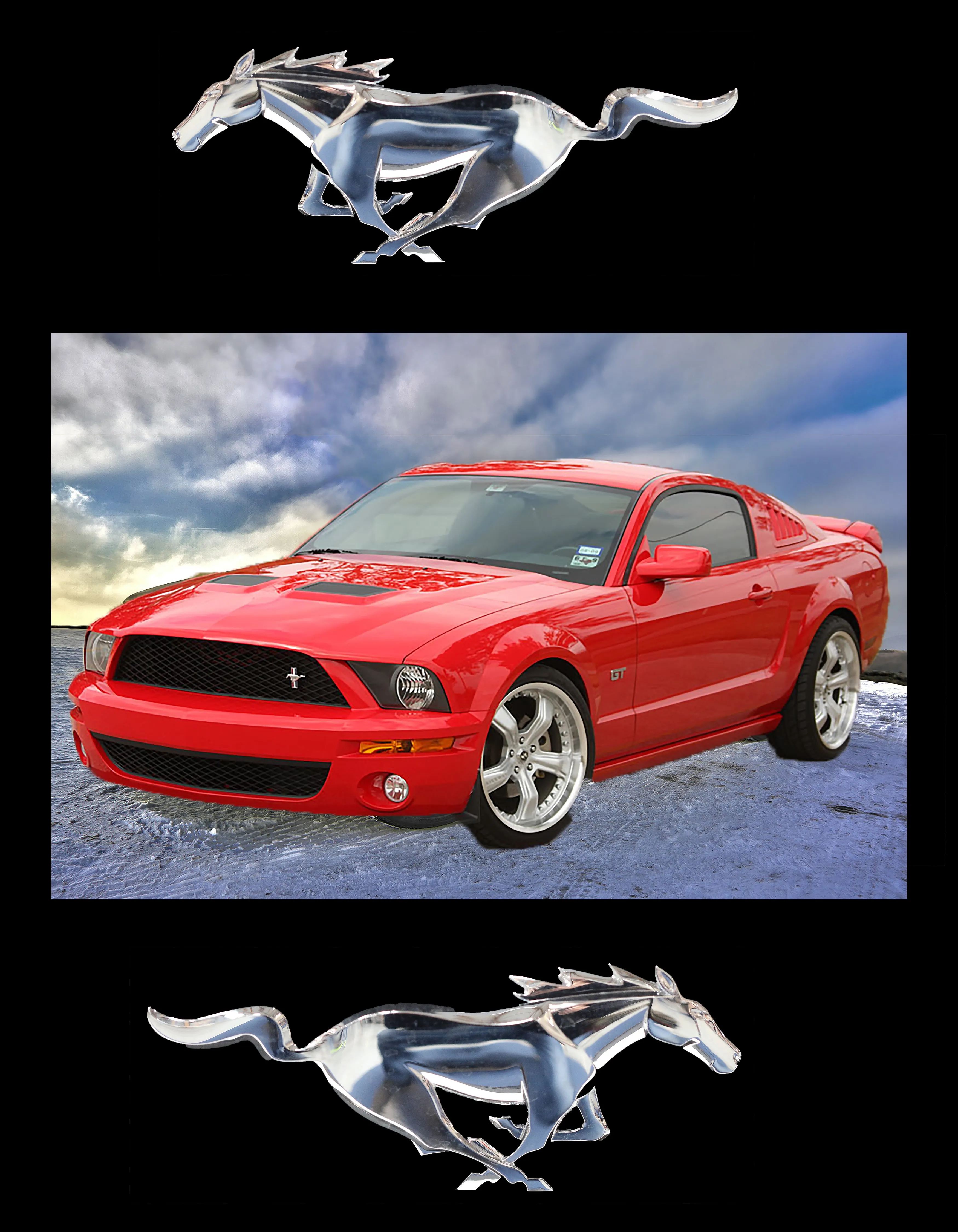 Car Fabric, Mustang Car Fabric, Red Mustang, Cotton or Fleece 3857, 56 x 72 inches