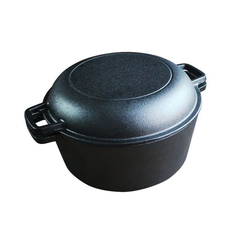 Cast Iron Bread Pan Roasted European Package Dual-Purpose Pot Multi-Purpose Pot Stew  Pot