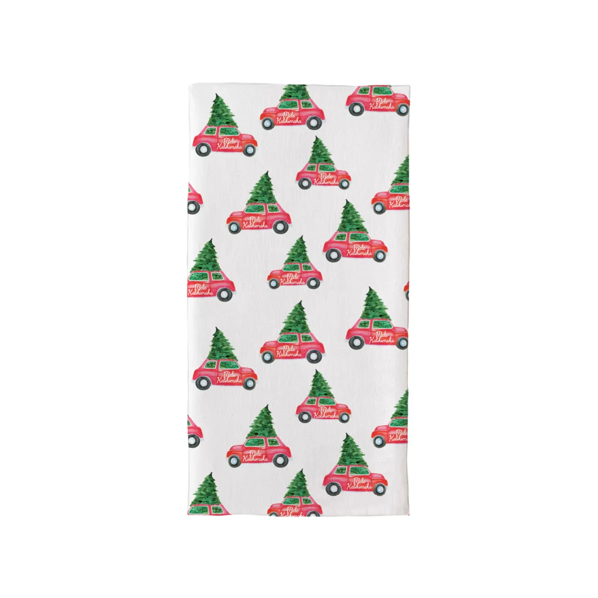 Christmas Tree on Car Kitchen Towel