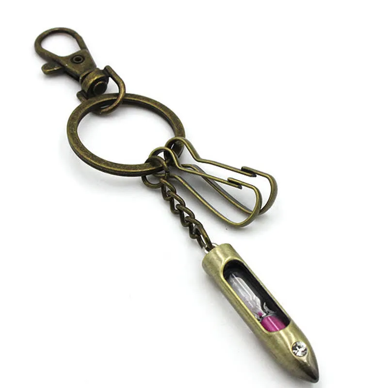 Classic Hourglass Bullet-Shaped Keychain