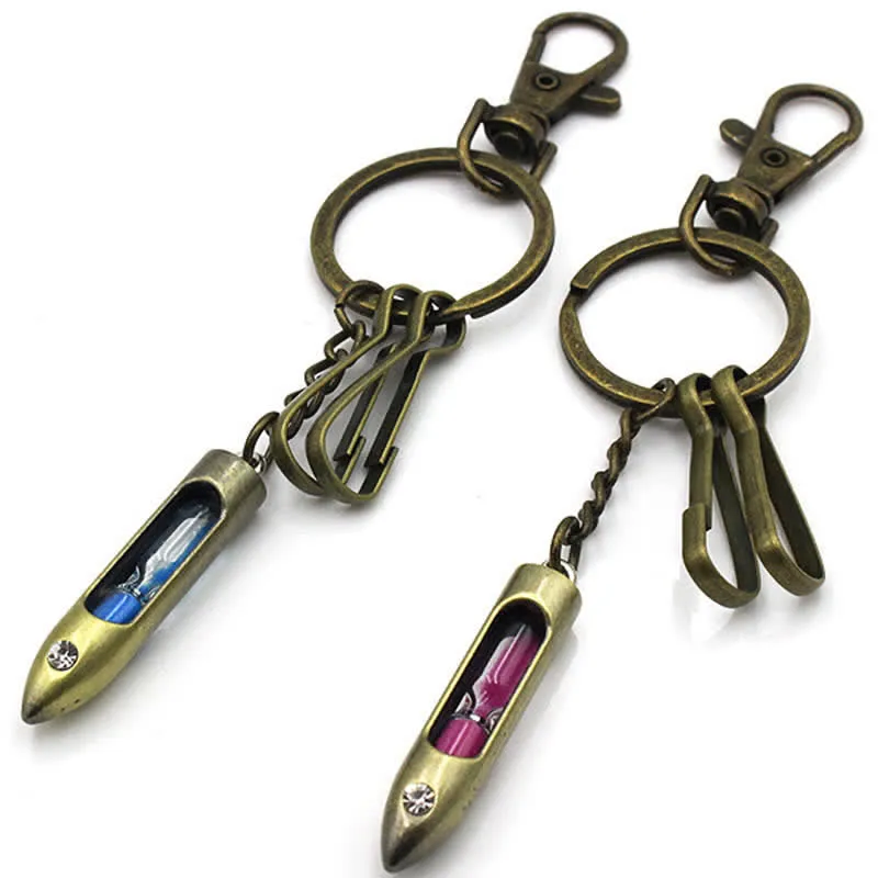 Classic Hourglass Bullet-Shaped Keychain