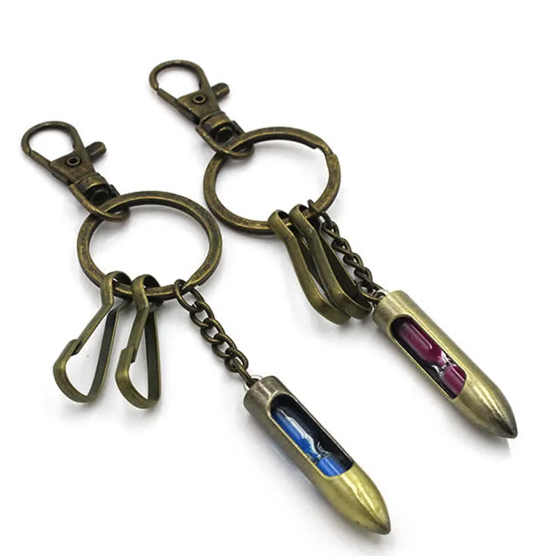 Classic Hourglass Bullet-Shaped Keychain