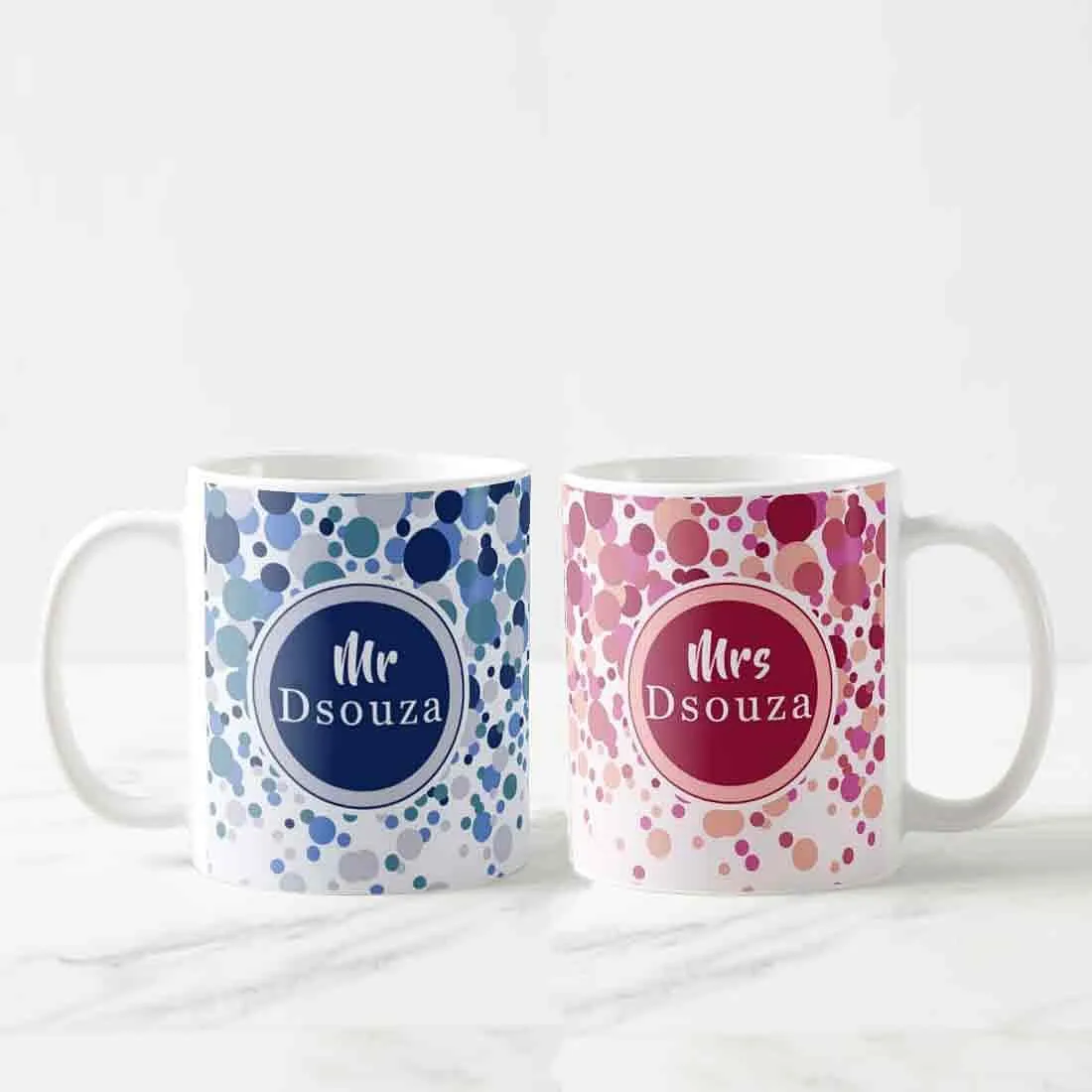 Coffee Mug Printing -  Mr & Mrs Dots