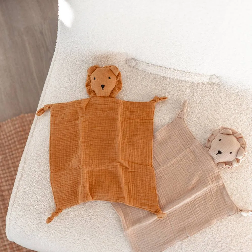 Cotton Baby Comforter Leo The Lion — Latte